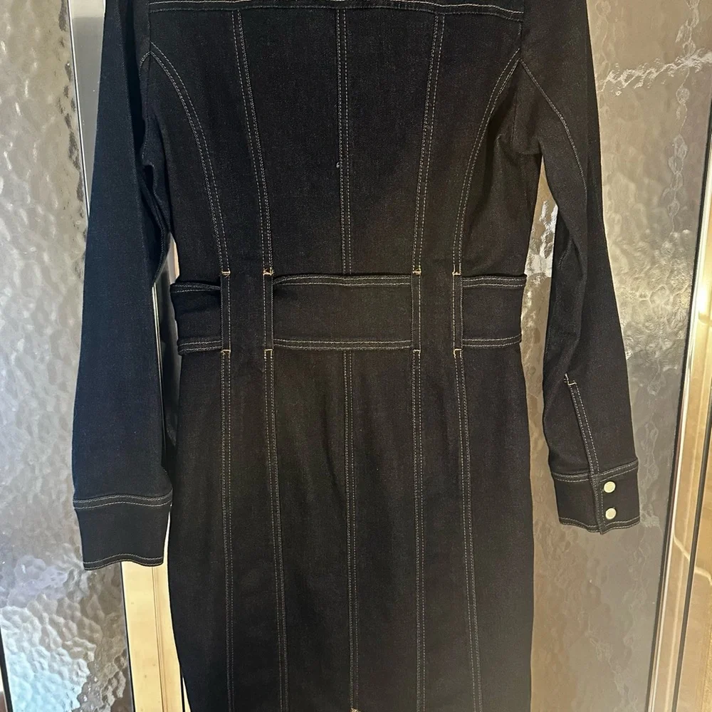 White House Black Market Dark Denim Dress - Picture 6 of 8